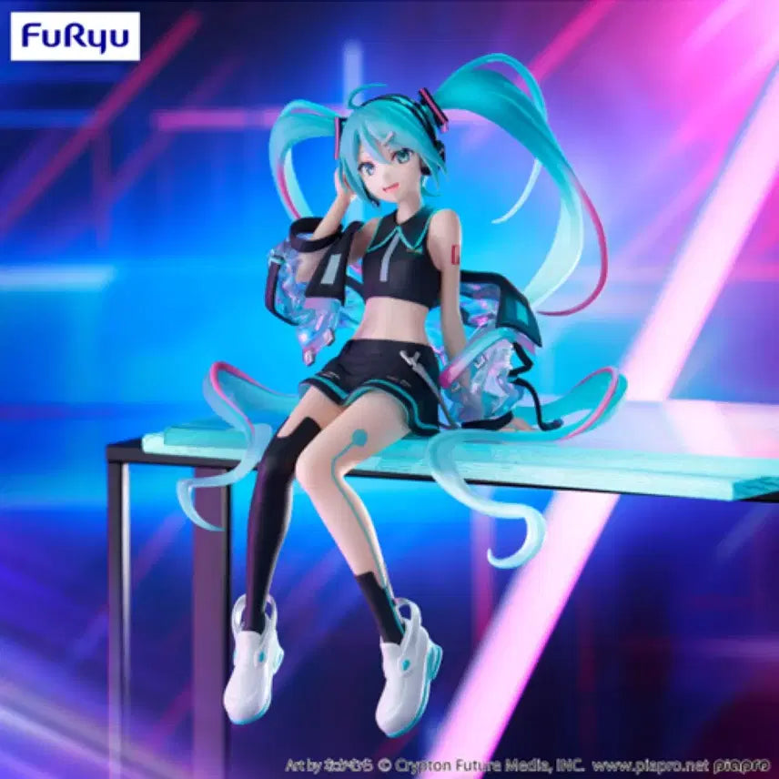 [BUNJANG] FuRyu Hatsune Miku Neon Cyber Noodle Stopper Figure / 후류 (FuRyu) 하츠네 미쿠 네온 사이버 누들스토퍼 보컬로이드 피규어