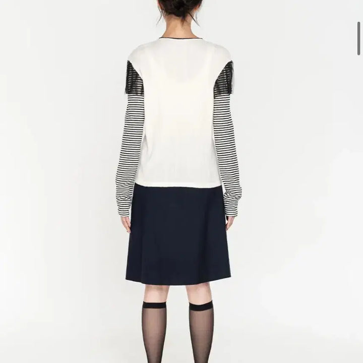 [BUNJANG] Highschool Disco Lace Layered Long Sleeve / 하이스쿨디스코 레이스 레이어드 롱슬리브