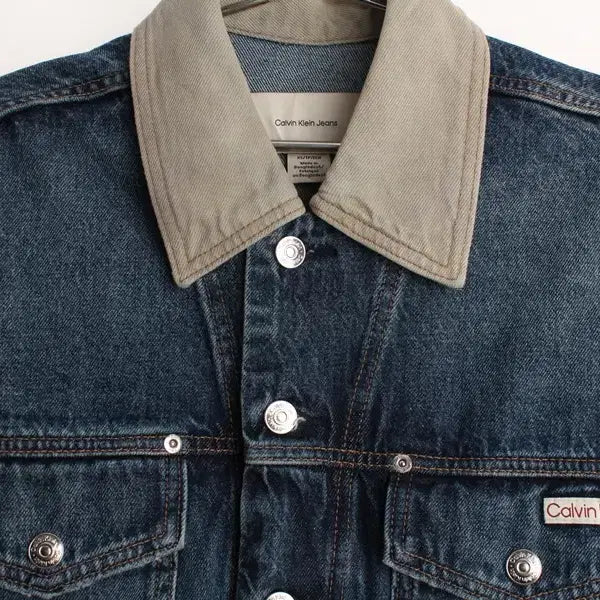 [BUNJANG] Calvin Klein XS Boxy Fit Denim Jacket / XS CK 데님 자켓