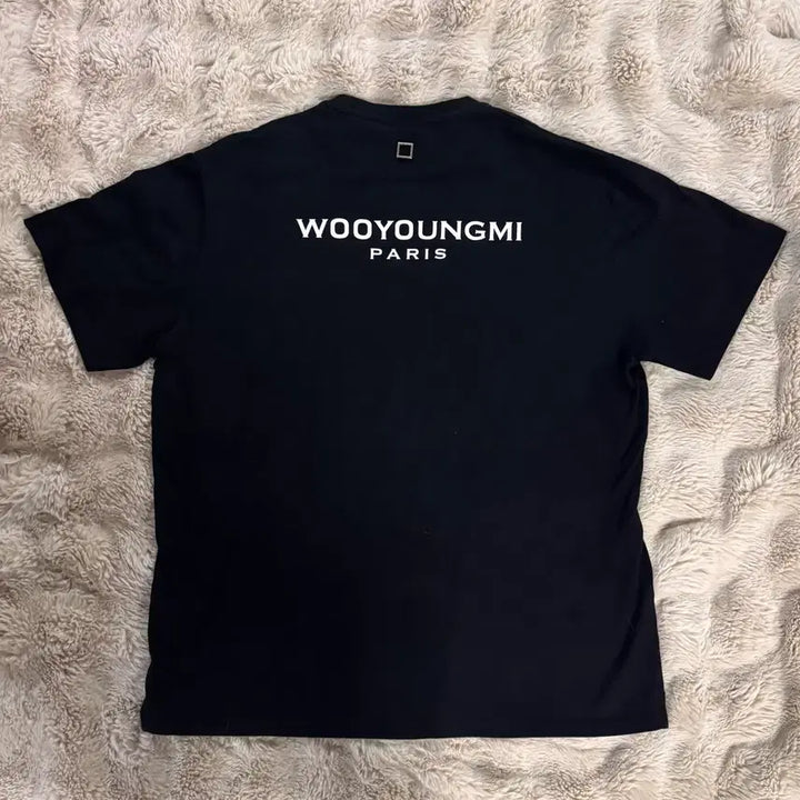 [BUNJANG] Wooyoungmi Black Back Logo T-Shirt Size 50 / [정품/50s] 우영미 백로고 반팔 블랙