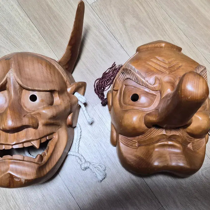 [BUNJANG] Hannya Tengu Wood Mask / 한냐, 텐구 나무 가면
