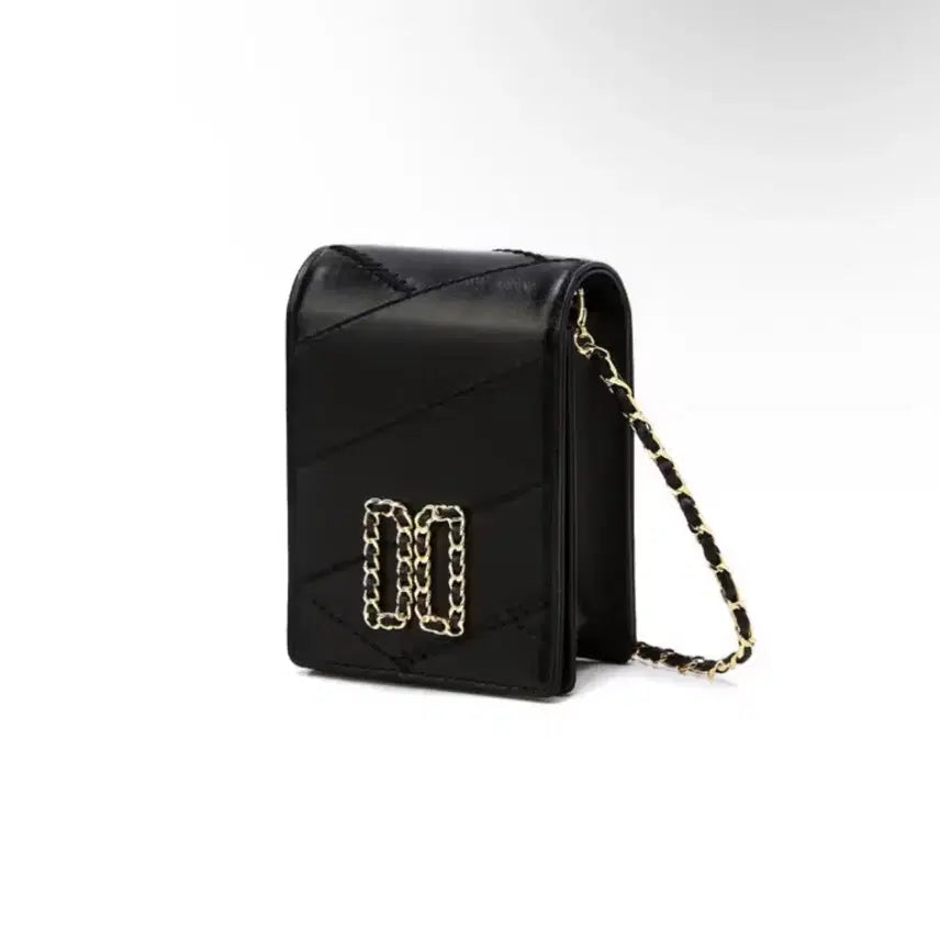 [BUNJANG] Daks Black Quilted Chain Crossbody Bag / 닥스 블랙 퀼팅 체인 크로스백