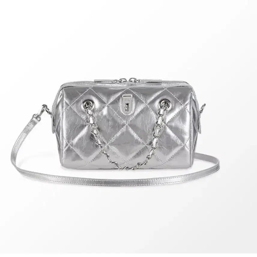 [BUNJANG] Love Charm Ode Boston Bag Silver / 러브참 오드 보스톤백 실버