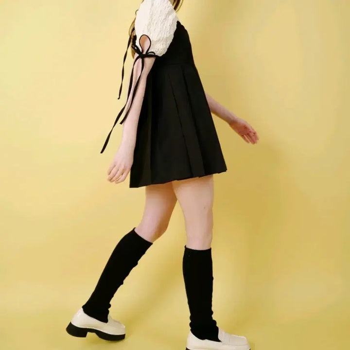 [BUNJANG] Mommeben Puff Sleeve Ribbon Blouse Ivory / (F)모메벤 여성 반팔 블라우스 퍼프 리본 아이보리