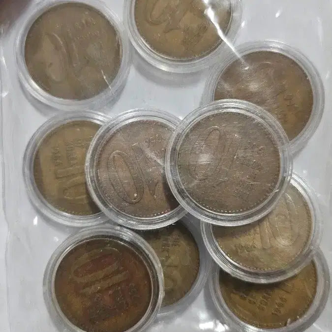 [BUNJANG] 1966 South Korea 10 Won Coin (50 Pieces) / (특년도)한국 1966년 10주 동전 50개(외국주화)