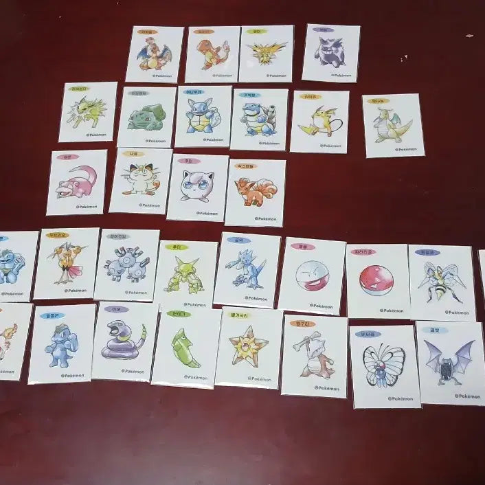 [BUNJANG] Pokemon 30th Anniversary Retro Artwork Ttibu Seal / 포켓몬 레트로 30주년 아트웍 띠부씰 판매(가격인하)