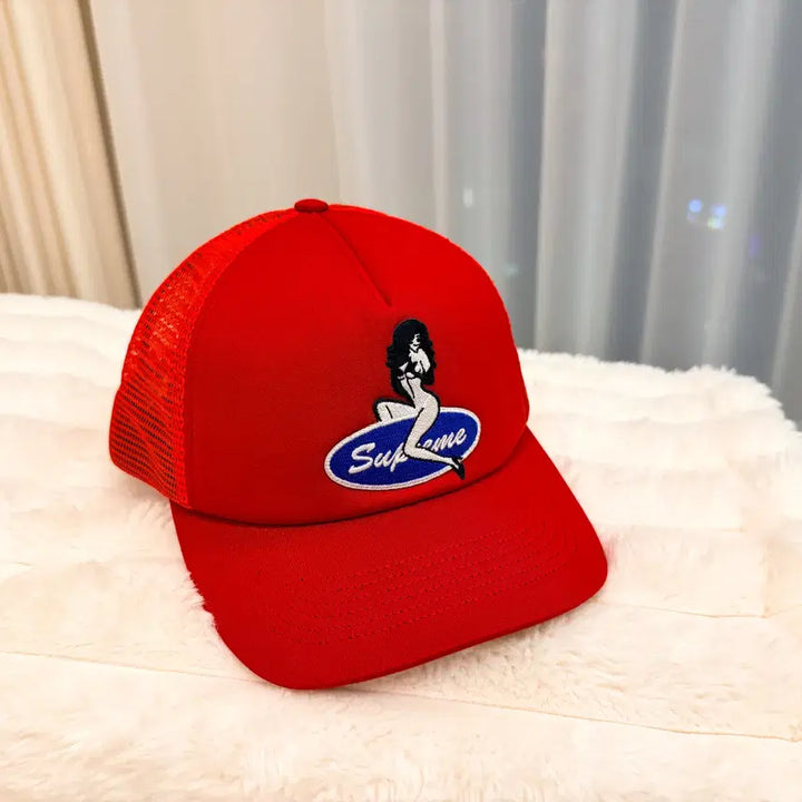 [BUNJANG] Supreme Pin Up Mesh Back 5-Panel Cap Red / 슈프림 핀 업 메쉬 백 5-패널 캡 레드