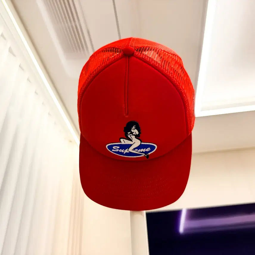 [BUNJANG] Supreme Pin Up Mesh Back 5-Panel Cap Red / 슈프림 핀 업 메쉬 백 5-패널 캡 레드