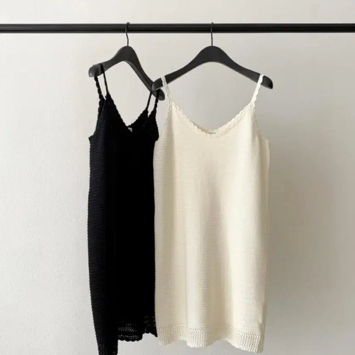 [BUNJANG] ONCE Crochet Knit Dress Cream / 온스 크로셰 니트 원피스 크림 새상품