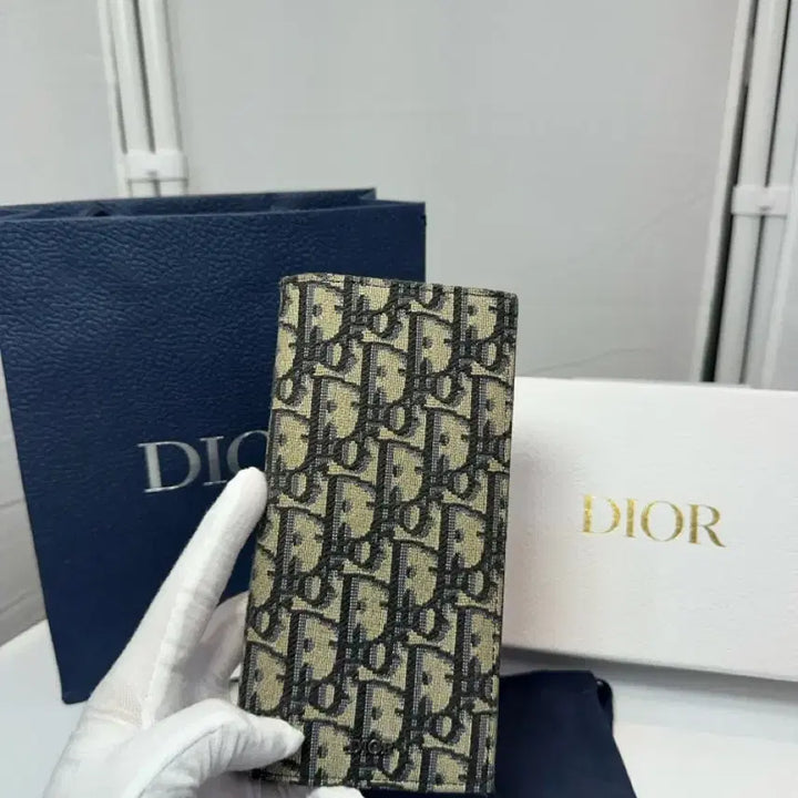 [BUNJANG] Dior Vertical Long Wallet Beige / 디올 버티컬 장지갑 베이지
