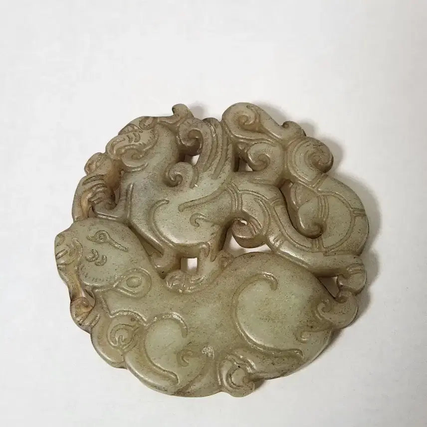 [BUNJANG] Natural Jade Chinese Porcelain Ornament / 천연옥 높이0.5cm폭5.5cm 중국도자기
