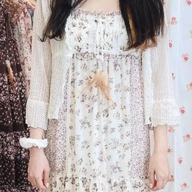 [BUNJANG] Vintage Long Dress / 빈티지 롱 원피스 핀터깔 라떼깔 갸루 히메 짜잔씨 오네