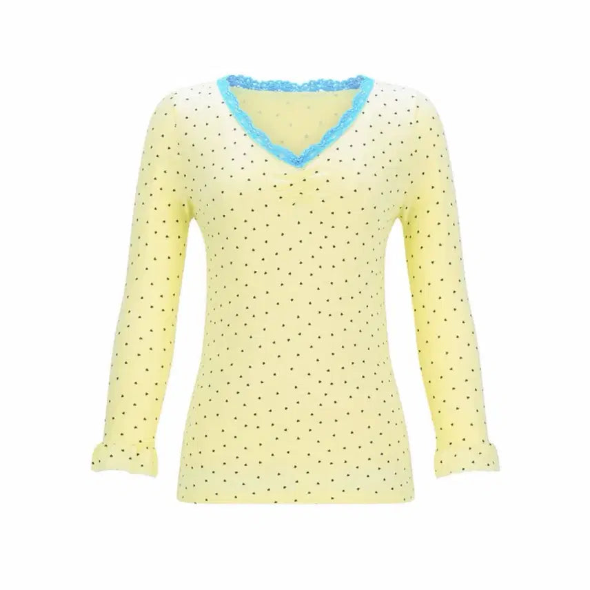 [BUNJANG] Shopfairy Mini Heart Lace Top (Lemon) / 샵페어리 mini heart lace top (lemon)