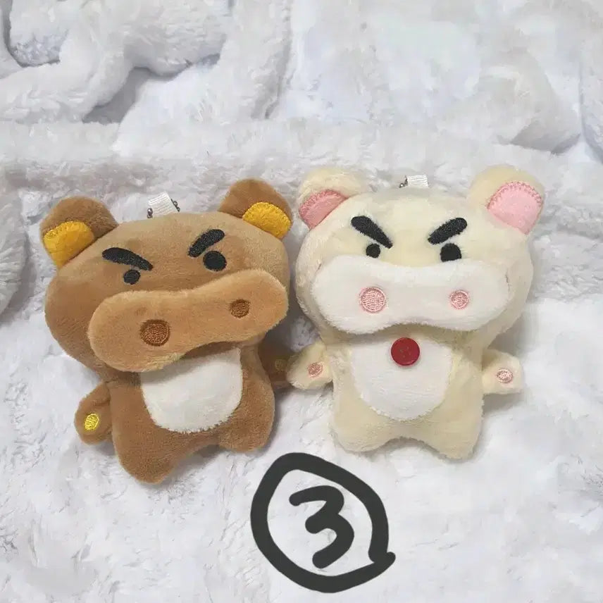 [BUNJANG] Shinchan Buriburimon x Rilakkuma Plush Keychain / 짱구 부리부리몬x리락쿠마 인형 키링