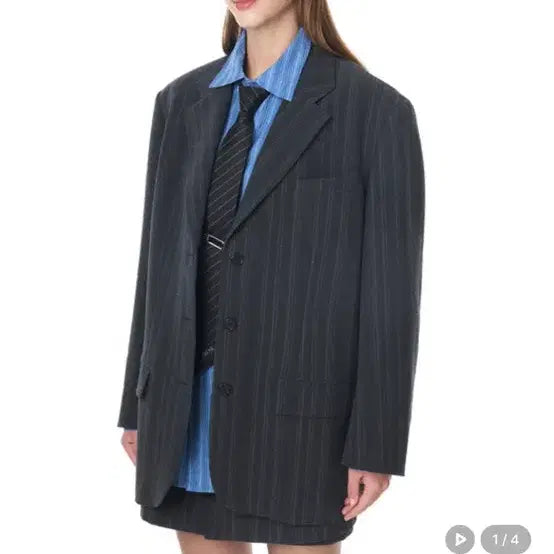 [BUNJANG] Grove Lewis Jacket Charcoal / 그로브 루이스자켓 차콜 (새상품)