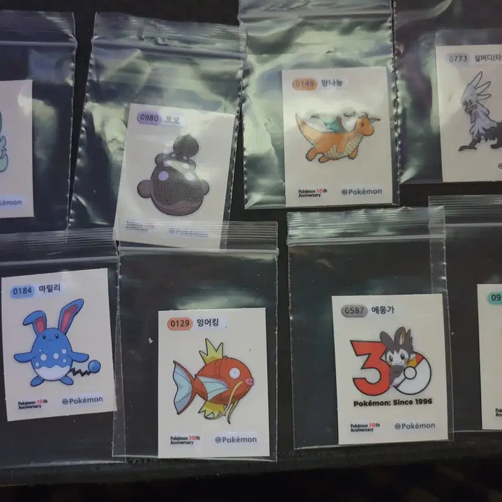 [BUNJANG] Pokemon Bread 30th Anniversary Ddakji Stickers Full Set / 포켓몬스터 빵 30주년 띠부씰 전부다팝니다 사진참고