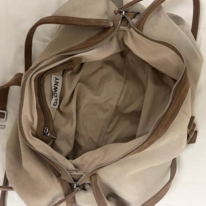 [BUNJANG] Glowny Suede Hobo Bag - Sand / 글로니 스웨이드 호보백