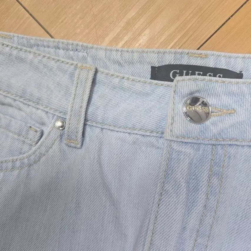 [BUNJANG] Guess Light Wash Denim Long Skirt / Guess 연청 데님 롱 스커트 ICE