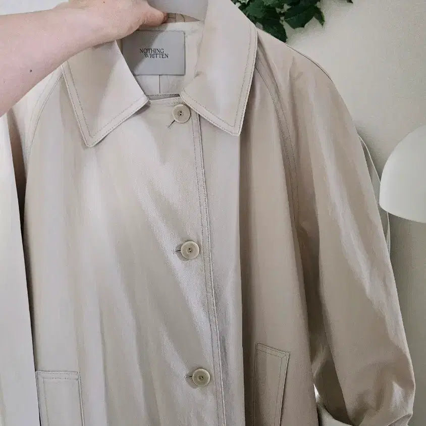 [BUNJANG] Nothing Written Balmacaan Trench Coat / 새상품) 낫띵리튼 발마칸 트렌치코트