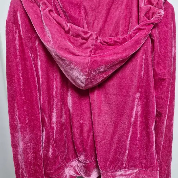 [BUNJANG] Juicy Couture Style Hot Pink Velvet Tracksuit Set / 쥬시꾸뛰르st 핫핑크 벨벳 트레이닝 셋업