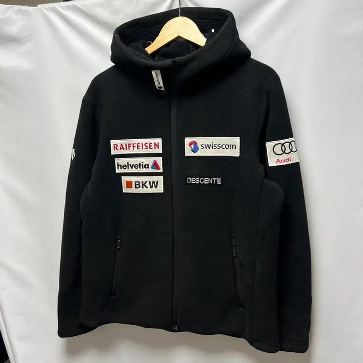 [SOLD OUT] [정품/105] 데상트 아우디 스키팀 블랙 플리스 후리스 자켓