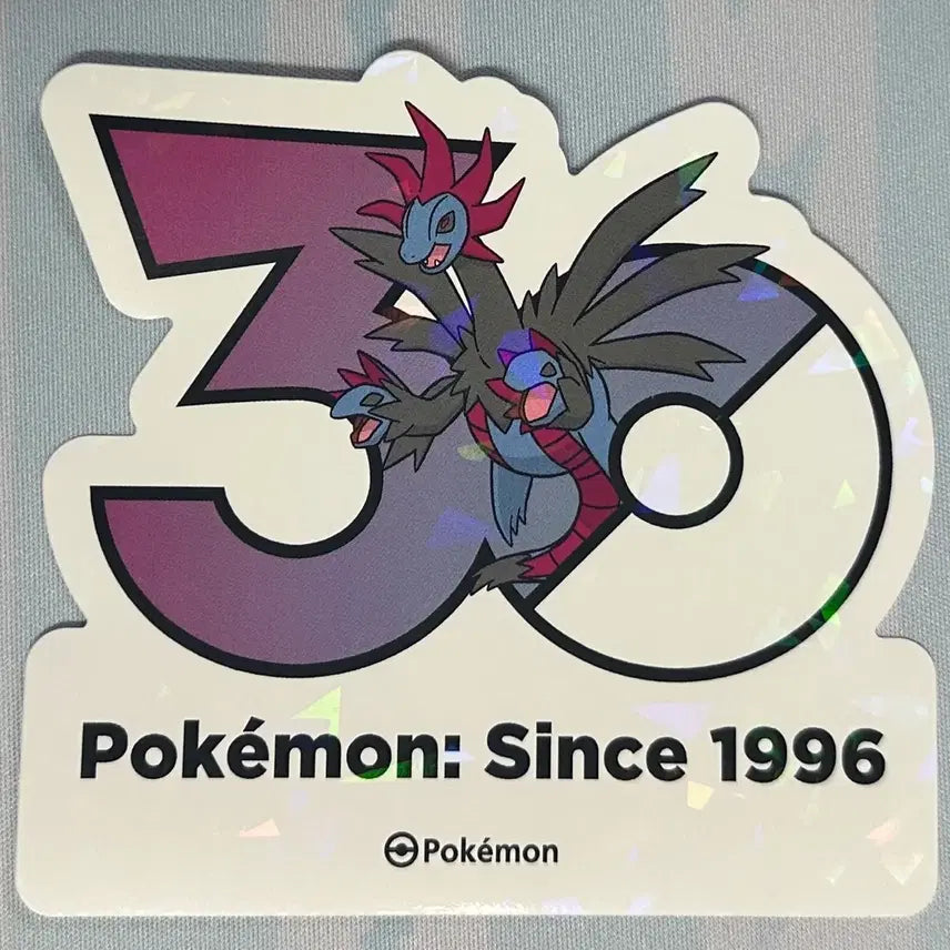 [BUNJANG] Pokemon 30th Anniversary Logo Sticker - Classy Dragon / [포켓몬 30주년 기념 로고 스티커] 삼삼드래