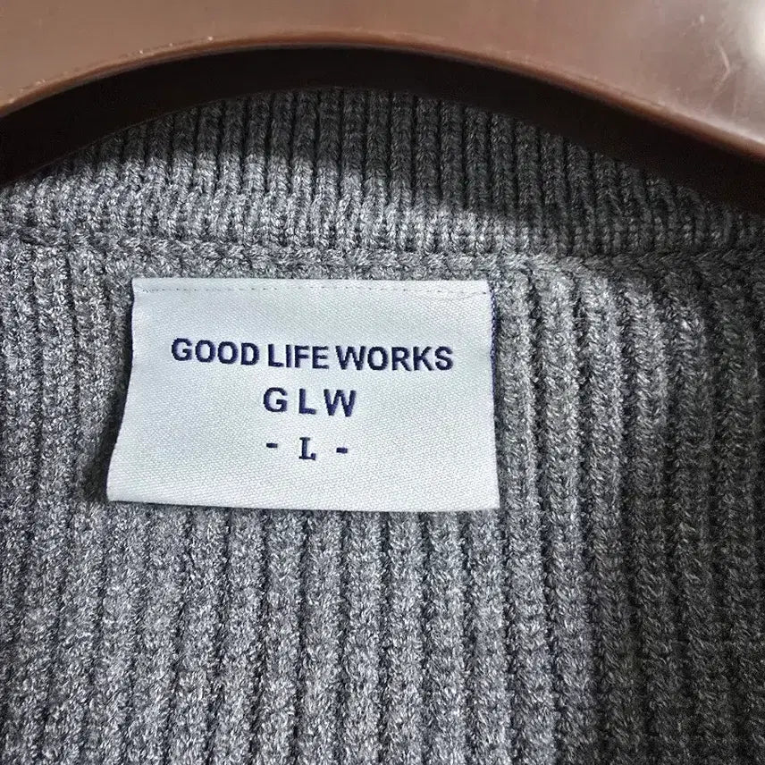 [BUNJANG] Goodlife Works Knit Zip-Up Cardigan Gray L / 굿라이프웍스 니트 집업 가디건 회색 L