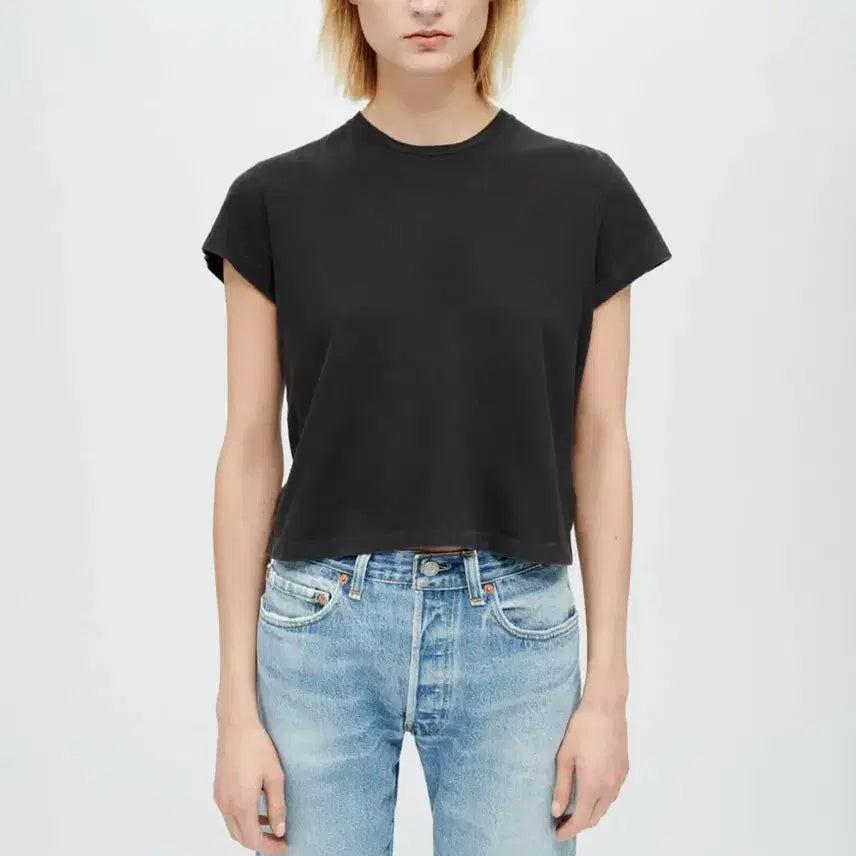 [BUNJANG] RE/DONE x HANES 50s T-Shirt (Washed Black, Large) / [새상품]리던 50s 티셔츠 (RE/DONE x HANES) L