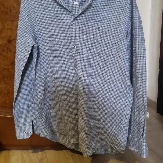 [BUNJANG] S.T. Dupont Classic Checkered Shirt Size 95 / S.T 듀퐁 클래식셔츠블루. 95