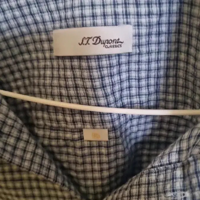 [BUNJANG] S.T. Dupont Classic Checkered Shirt Size 95 / S.T 듀퐁 클래식셔츠블루. 95