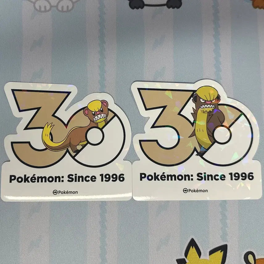 [BUNJANG] Pokemon 30th Anniversary Logo Sticker Set / [포켓몬 30주년 기념 로고 스티커]영구스, 형사구스