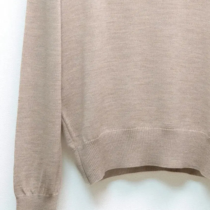 [BUNJANG] AMI Small Heart Merino Wool Knit Beige / 아미 스몰하트 메리노울 니트 L 베이지색상