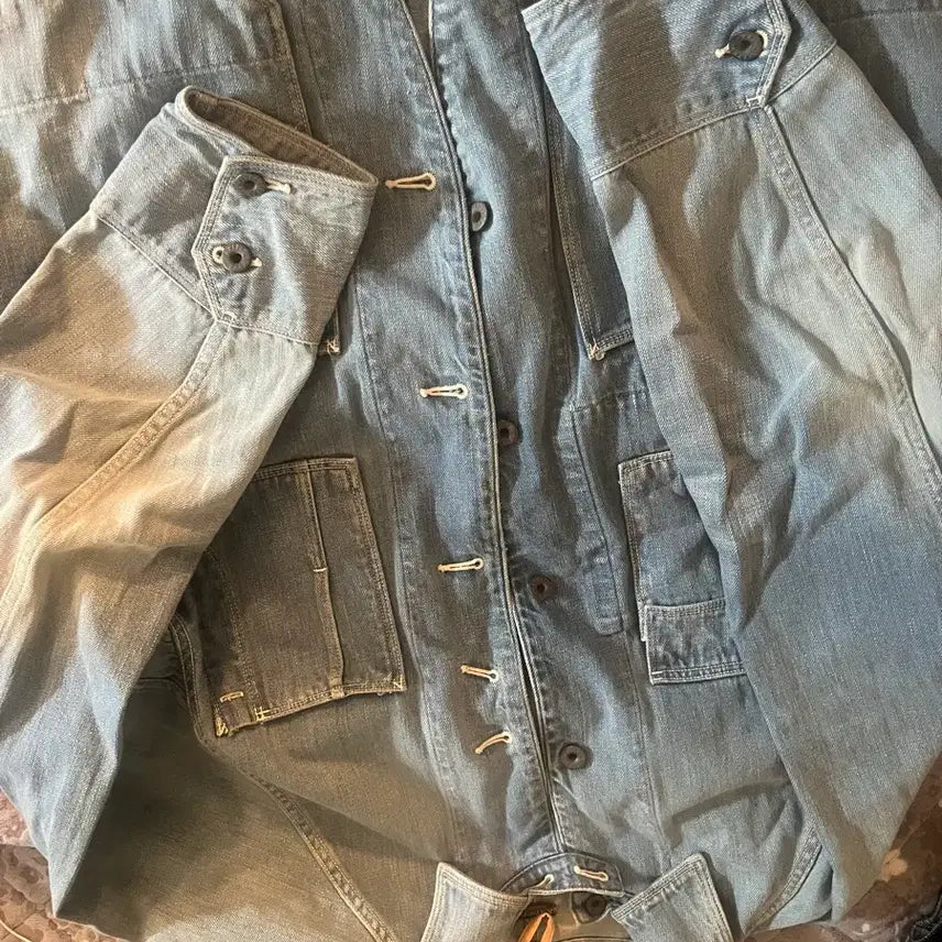 [BUNJANG] Kapital Cactus Coverall Jacket Size 2 / 캐피탈 데님 캑터스 커버올 자켓 2사이즈 워싱