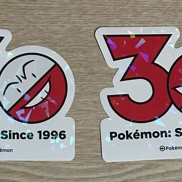[BUNJANG] Pokemon 30th Anniversary Logo Sticker Bundle Set: Chirean and Boom Ball / 포켓몬 30주년 기념 로고스티커 찌리리공 붐볼 일괄
