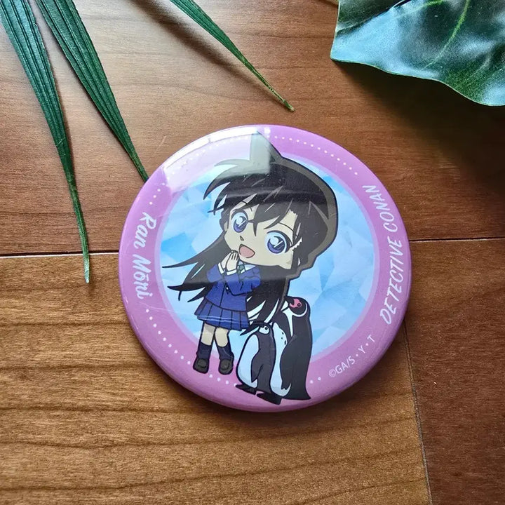 [BUNJANG] Detective Conan Ran Mouri Deformation Penguin Ver. Can Badge (Unsealed) / (개봉품) 명탐정 코난 데포르메 펭귄 Ver. 모리 란 캔뱃지