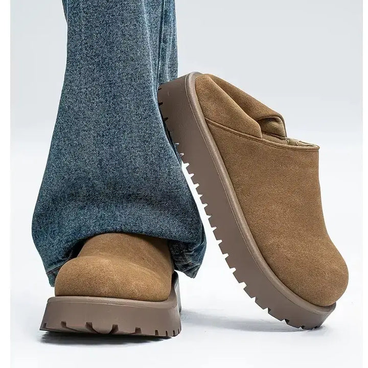 [BUNJANG] Khaki Loafer Slip-on Shoes with Height Increasing Effect / 카키 로퍼 슬립온 46 키높이효과