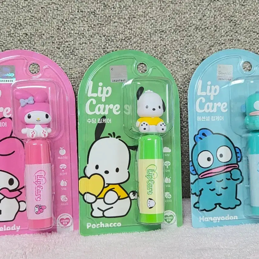 [BUNJANG] Sanrio Characters Tinted/Soothing/Essential Lip Care (My Melody, Pochacco, Hangyodon) / 정품) 산리오 캐릭터 립케어 (마이멜로디/포차코/한교동)