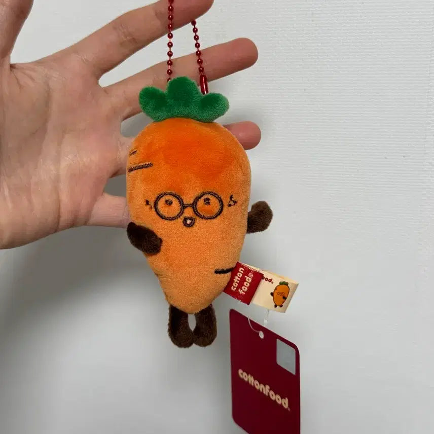 [BUNJANG] Cotton Food Carrot Plush Keychain Bag Charm / 코튼푸드 당근 인형 키링 가방걸이
