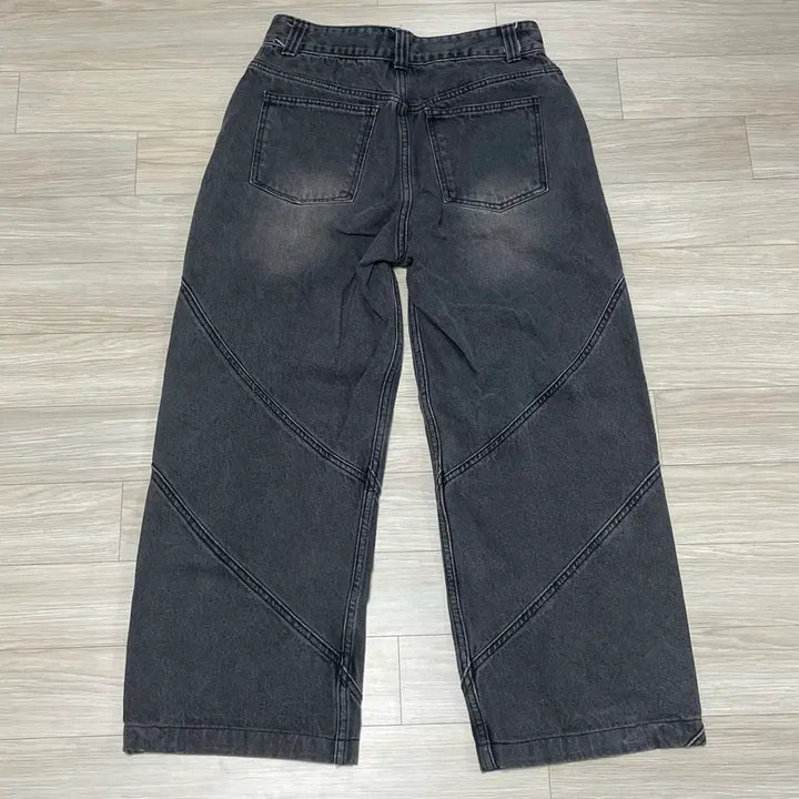 [BUNJANG] Washed Wide Denim Pants / 워싱 와이드 데님팬츠
