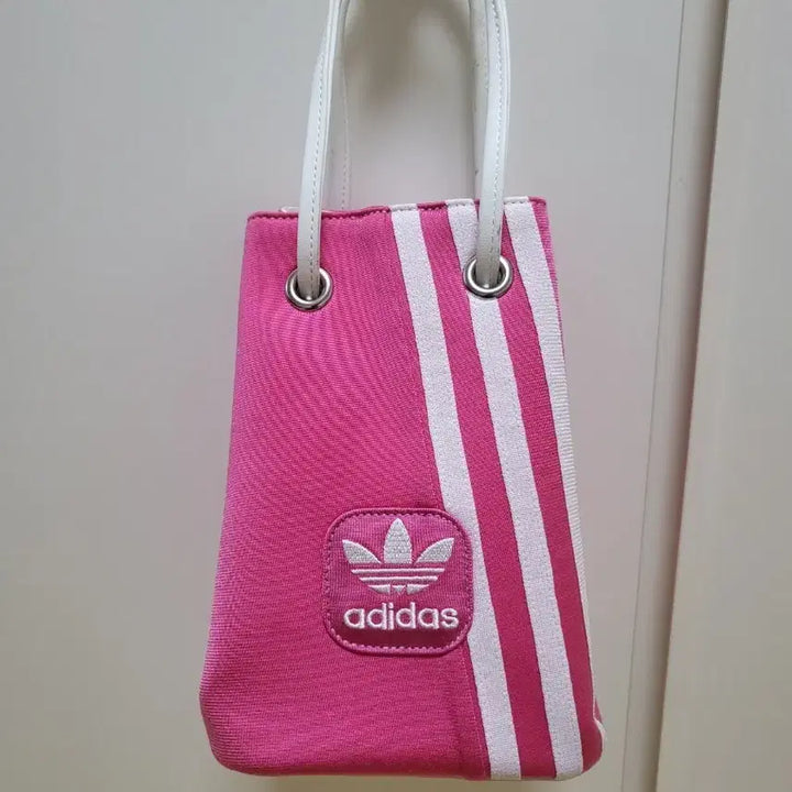 [BUNJANG] Adidas Pink Mini Tote Bag Upcycled / 아디다스 핑크색 미니 토트백 업사이클