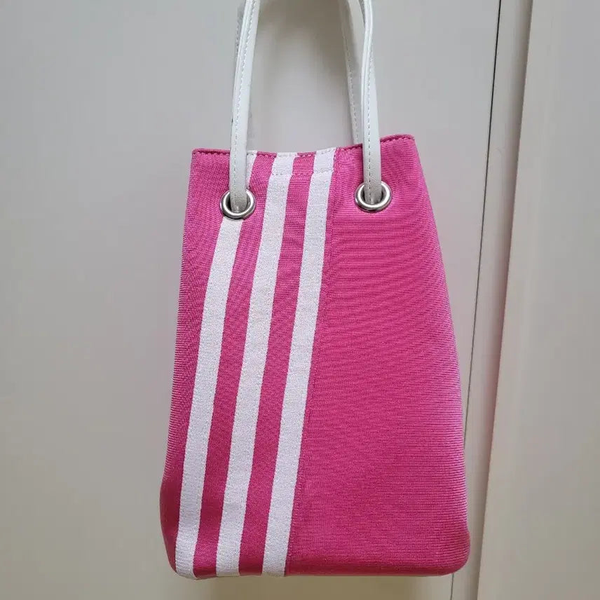[BUNJANG] Adidas Pink Mini Tote Bag Upcycled / 아디다스 핑크색 미니 토트백 업사이클