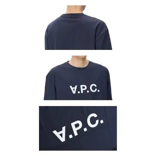 [BUNJANG] A.P.C. Navy Logo T-Shirt XL / 정품 아페쎄 APC 네이비 로고 반팔 티셔츠 XL