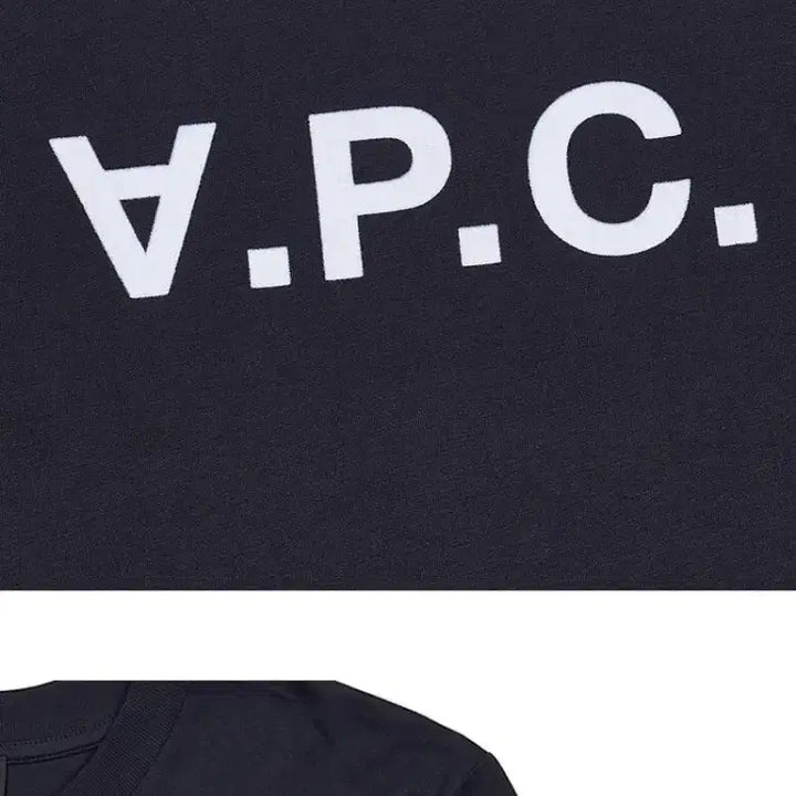 [BUNJANG] A.P.C. Navy Logo T-Shirt XL / 정품 아페쎄 APC 네이비 로고 반팔 티셔츠 XL