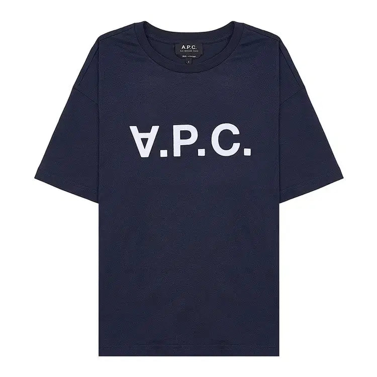 [BUNJANG] A.P.C. Navy Logo T-Shirt XL / 정품 아페쎄 APC 네이비 로고 반팔 티셔츠 XL