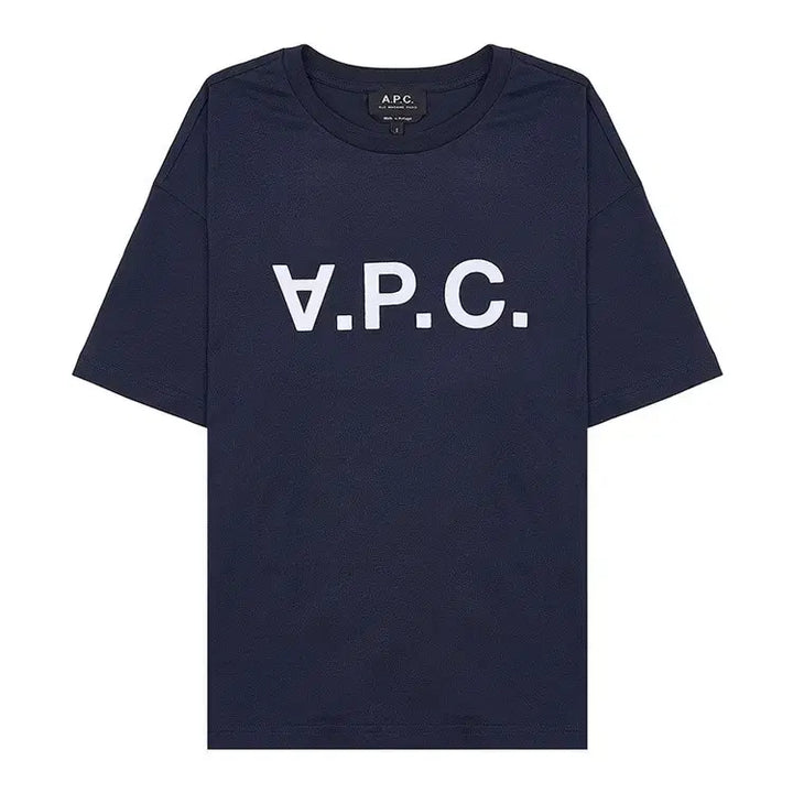 [BUNJANG] A.P.C. Navy Logo T-Shirt XL / 정품 아페쎄 APC 네이비 로고 반팔 티셔츠 XL