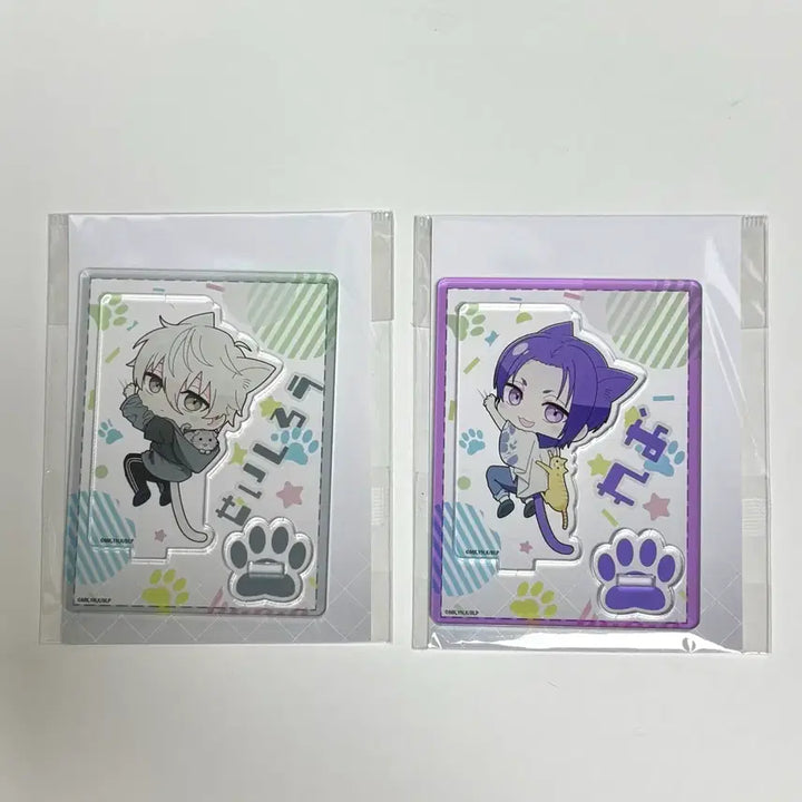 [BUNJANG] Blue Lock Nagi &amp; Reo Cat Acrylic Stand Bundle Set / 블루록 나기 레오 고양이 아크릴 스탠드 일괄