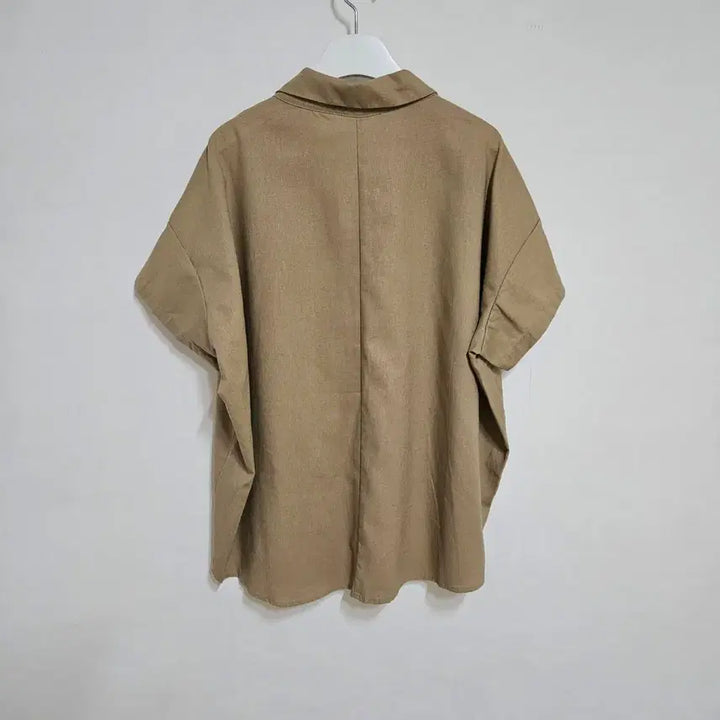 [BUNJANG] Linen Boxy Shirt - Beige Brown / 린넨 박시 남방