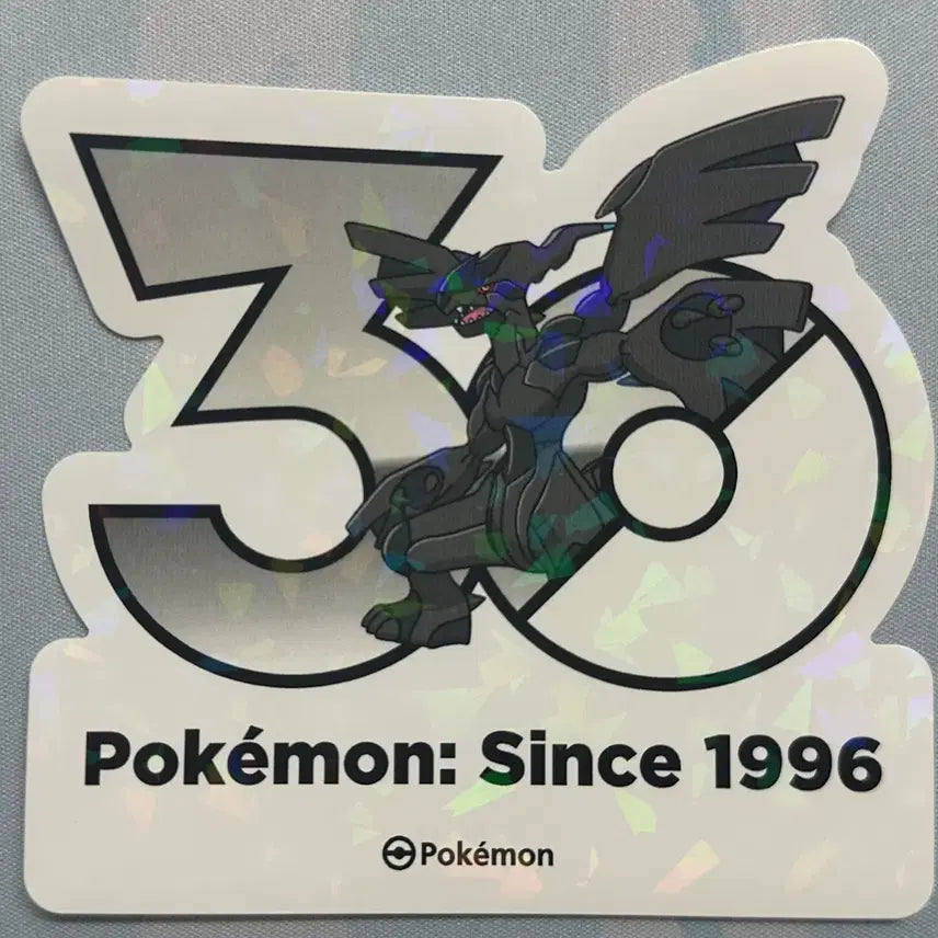[BUNJANG] Pokemon 30th Anniversary Logo Sticker - Zekrom / [포켓몬 30주년 기념 로고 스티커]제크로무