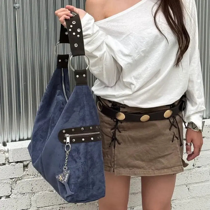 [BUNJANG] Hieta Hobo Bag (Blue) / hieta 히에타 가방+더스트백