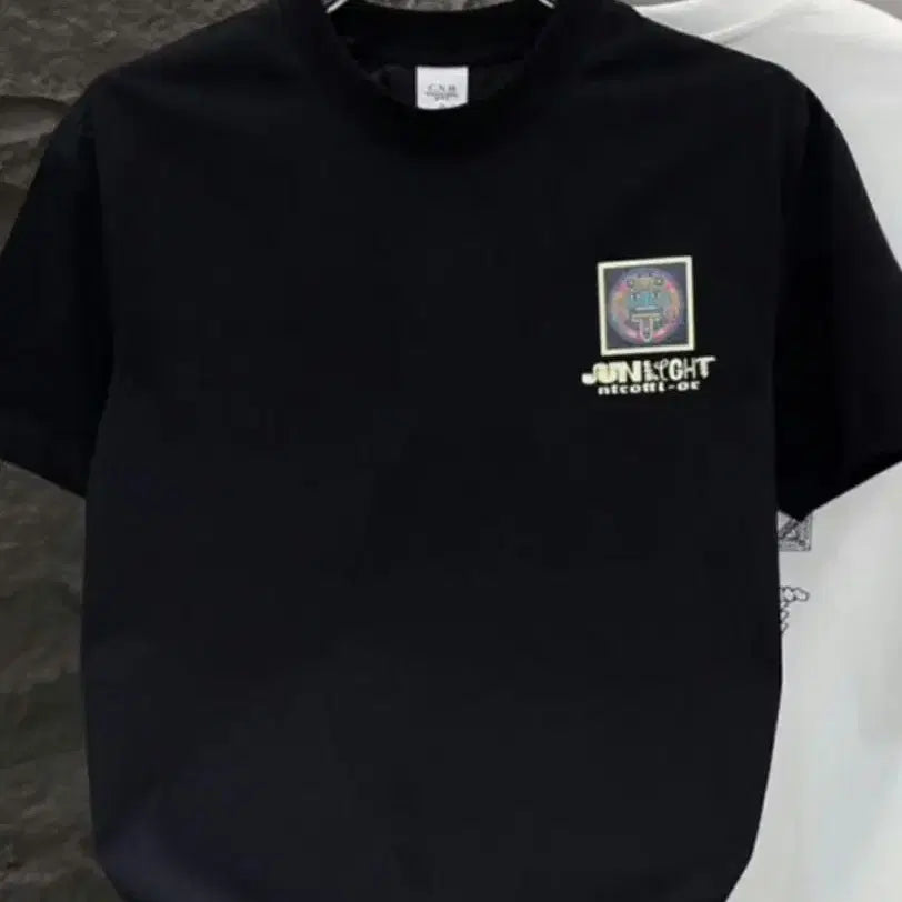 [BUNJANG] Graphic Oversized Cotton T-Shirt Black / 새상품 오버핏 반팔 면티셔츠